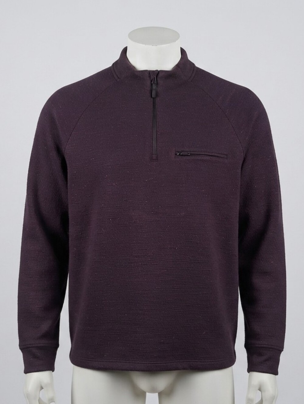 Marc Anthony Men's Luxur Wine 1/4-Zip Pullover Sweater (XXL ) Pre-owned